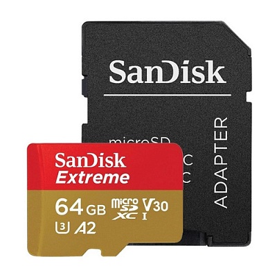 SanDisk Extreme microSDXC 64GB UHS-I A2 V30 U3 R170/W80MB/s
