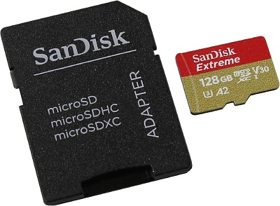SanDisk Extreme microSDXC 128GB U3 A2 V30 R160/W90Mb/s