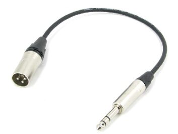 XLR 3pin male - Jack 6.3 male 1м