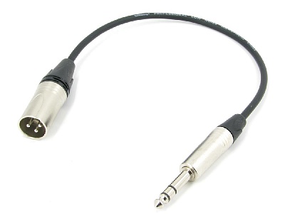 XLR 3pin male - Jack 6.3 male 1м