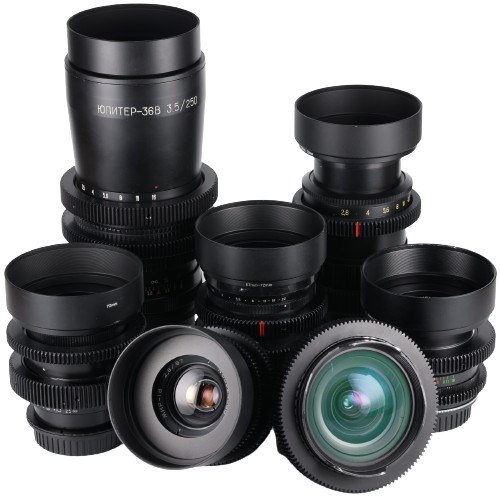 Набор из 7 объективов Soviet Vintage